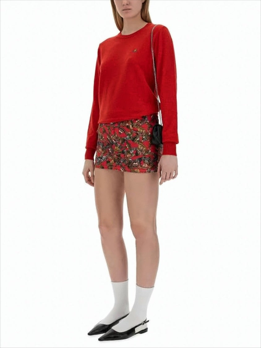 Red Wool and Cashmere Blend Sweater