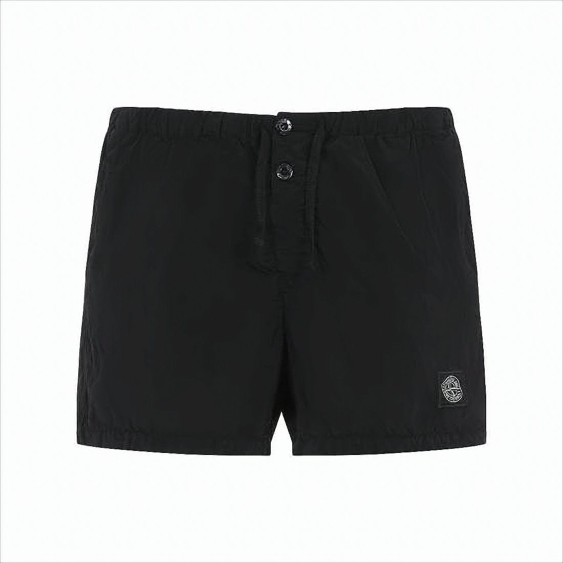 Lightweight Black Polyamide Shorts