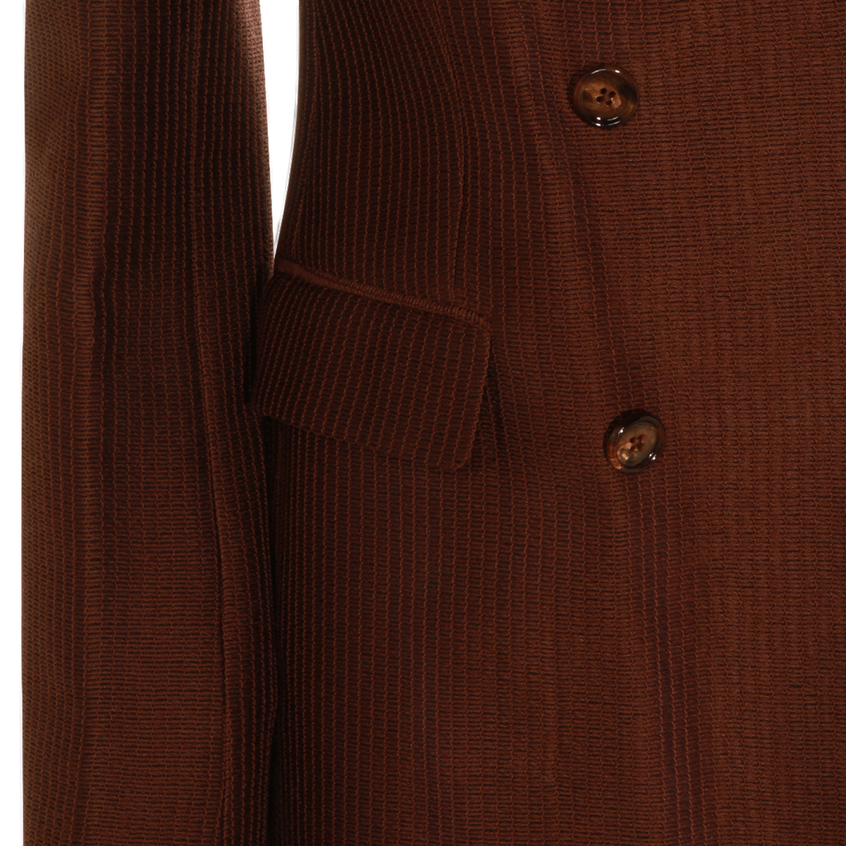 Double-Breasted Tailored Jacket With Textured Finish