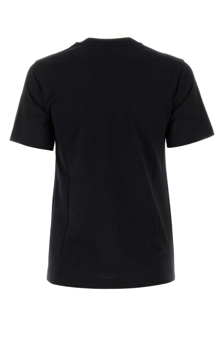 Black Short-Sleeve T-Shirt with Classic Crew Neckline