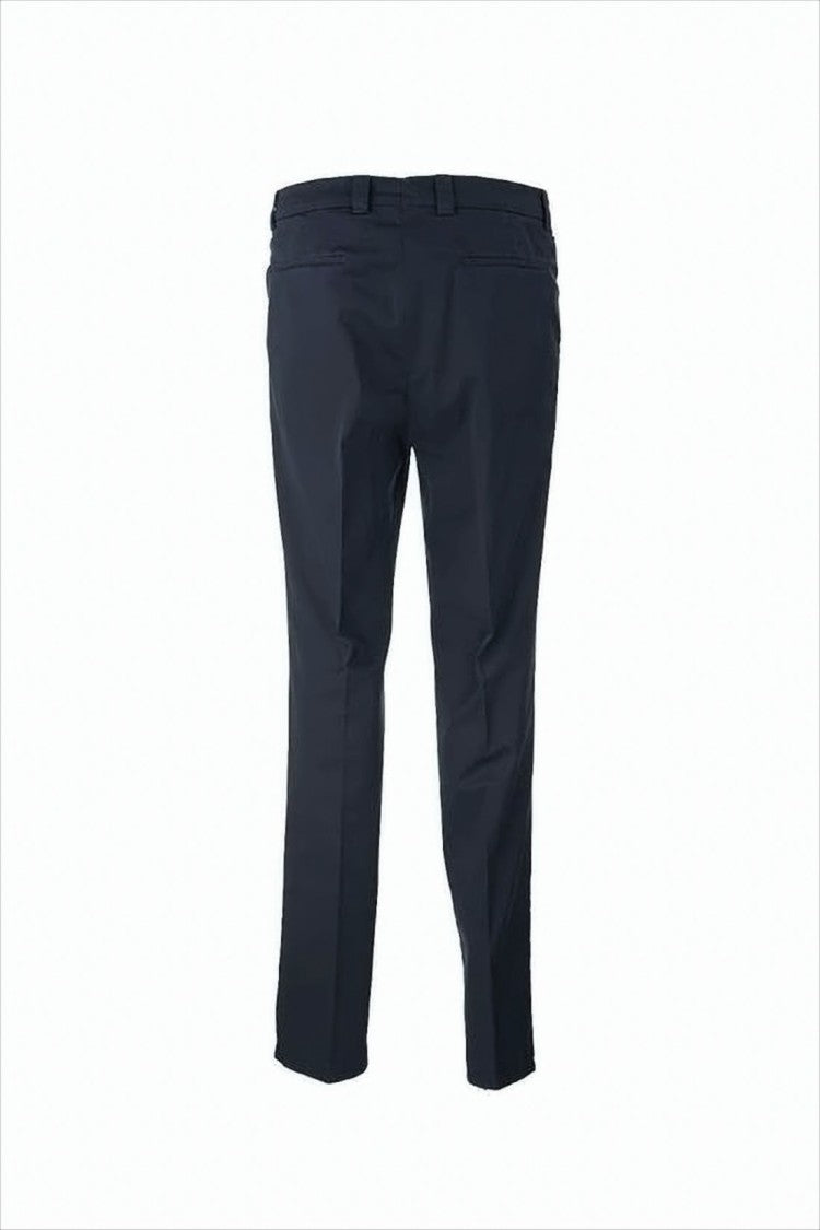Tailored Blue Straight Pants with Design
