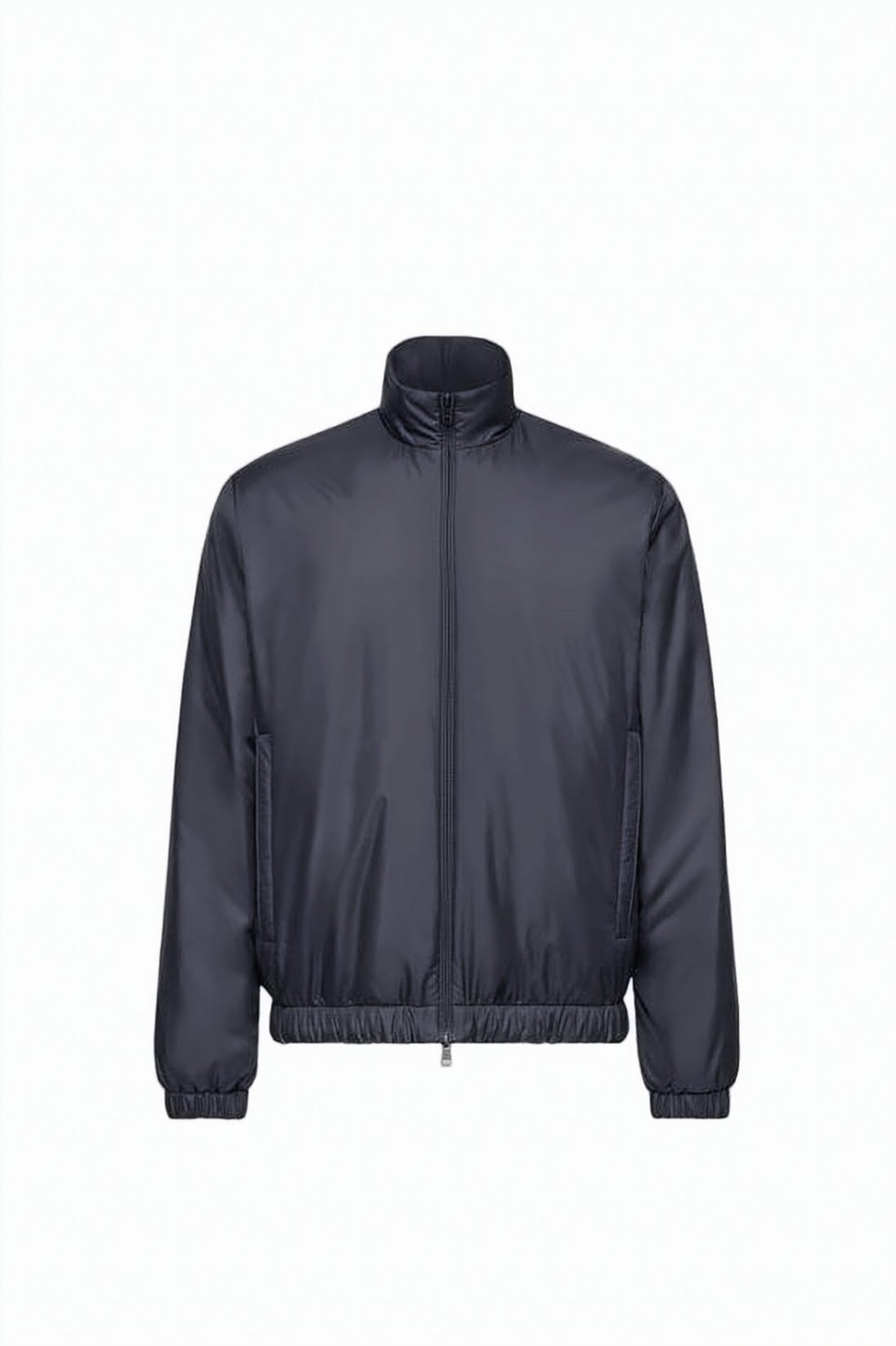 Quilted Lightweight Padded Jacket With Textured Knit Detail