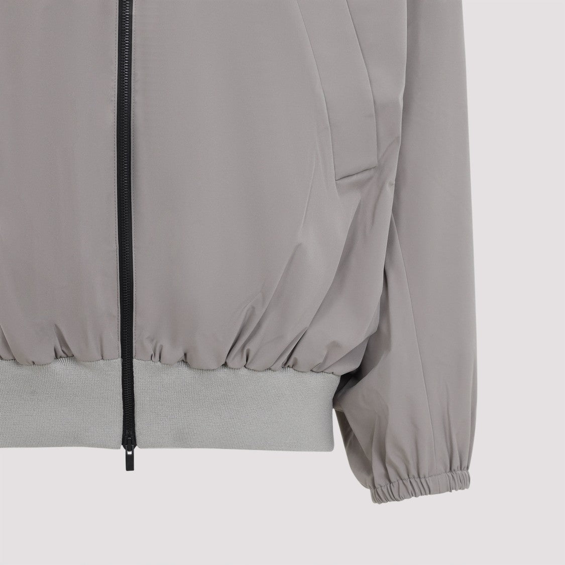 Brown Premium Blend Jacket With High Collar