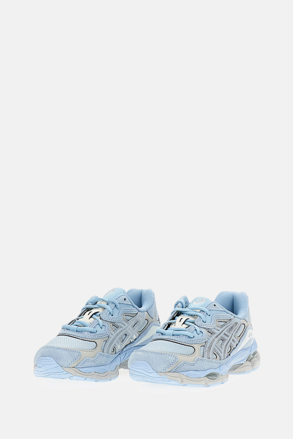 Light Blue 'Gel-Nyc Upper' Leather Sneakers