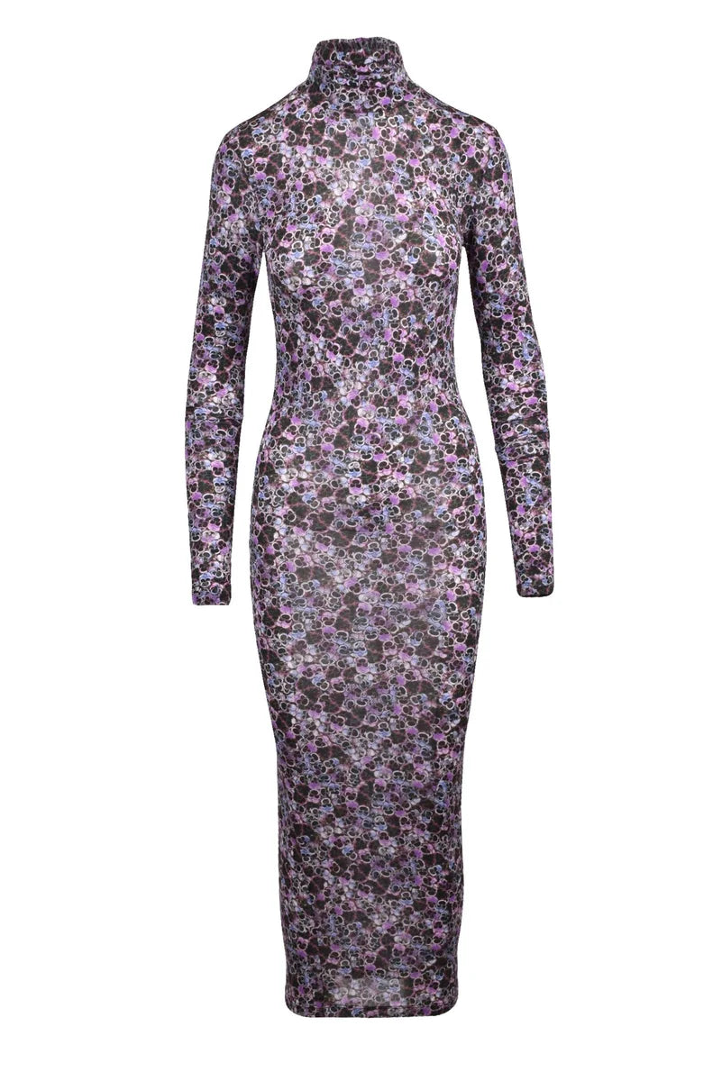 Long Jersey Dress - Purple