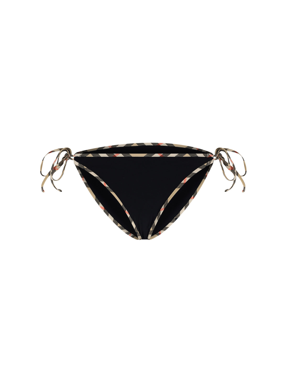 "Check" Swimsuit Briefs In Black Stretch Fabric