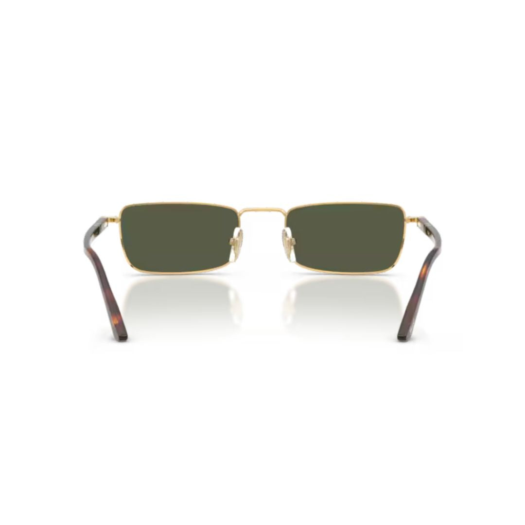 0po1025s Gold Metal Sunglasses with Tortoiseshell Temples