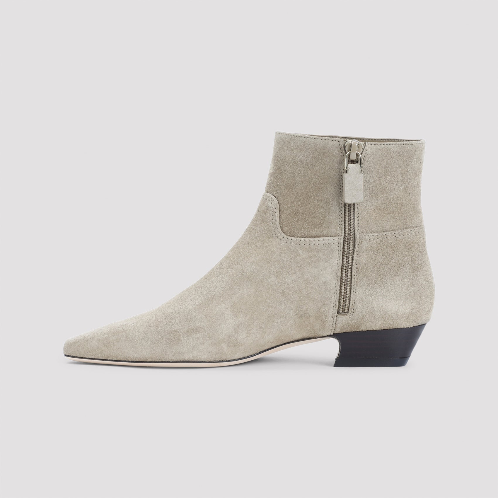 Pointed Toe Ankle Boots in Soft Suede