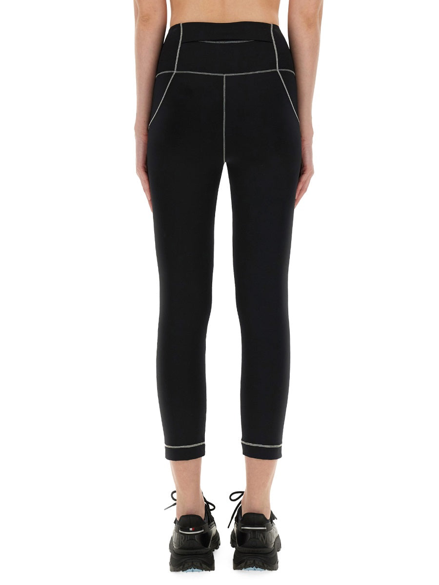 High-Waisted Slim Fit Leggings With Logo Detail