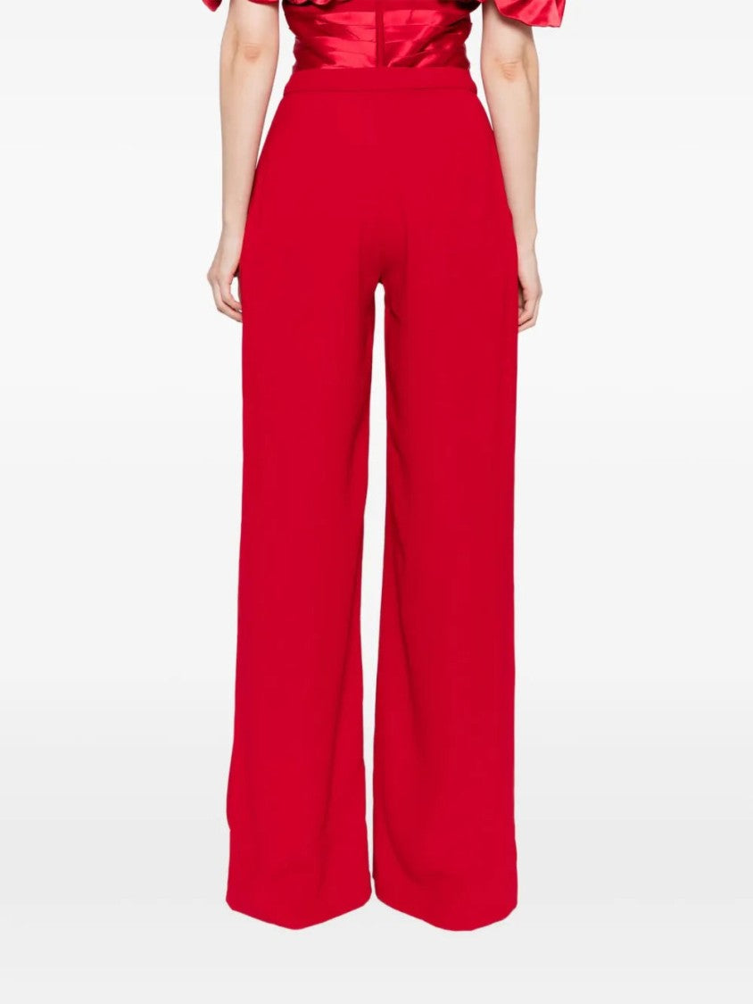 High-Waisted Straight-Cut Tailored Pants