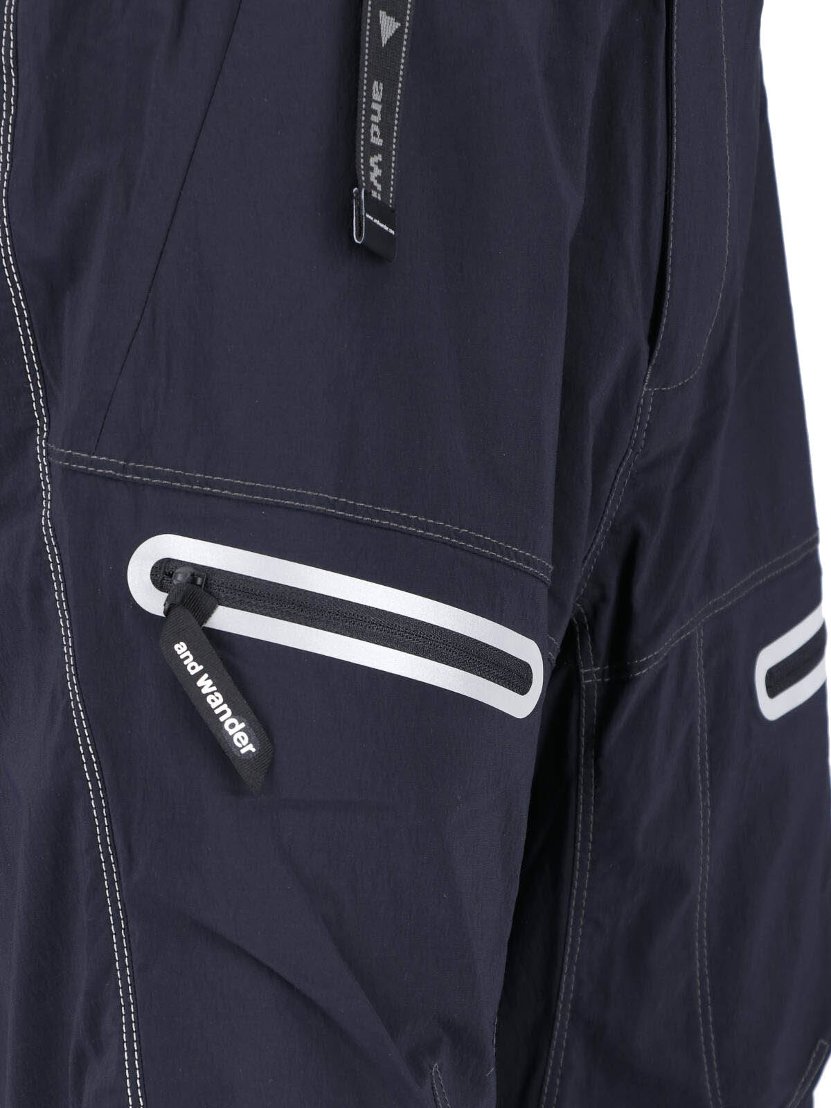 Black Water-Repellent Nylon Hike Elastic Trousers