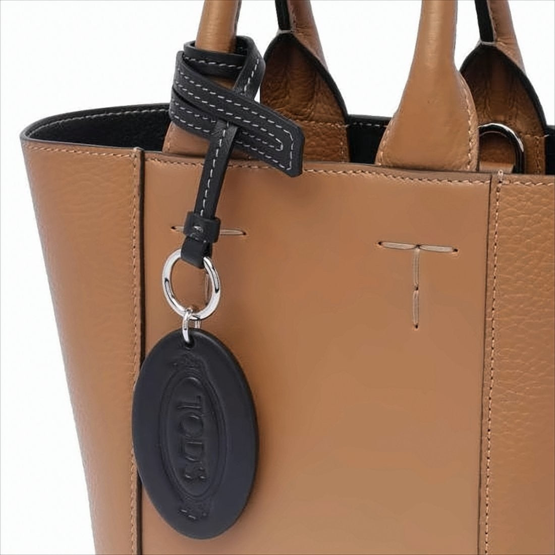 Textured Leather Tote Bag with Detachable Strap