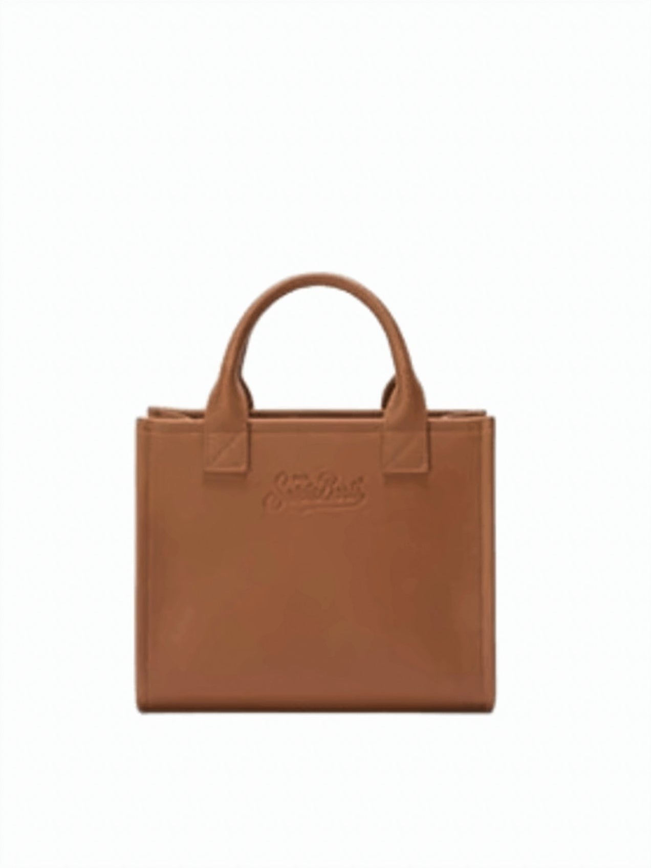 Structured Camel Leather Handbag