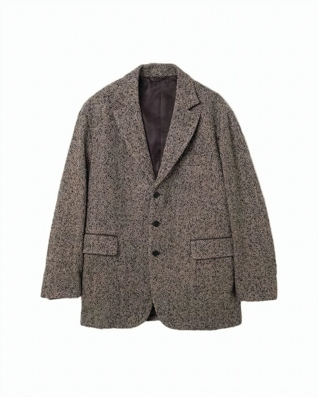Textured Wool-Blend Blazer with Notched Lapels