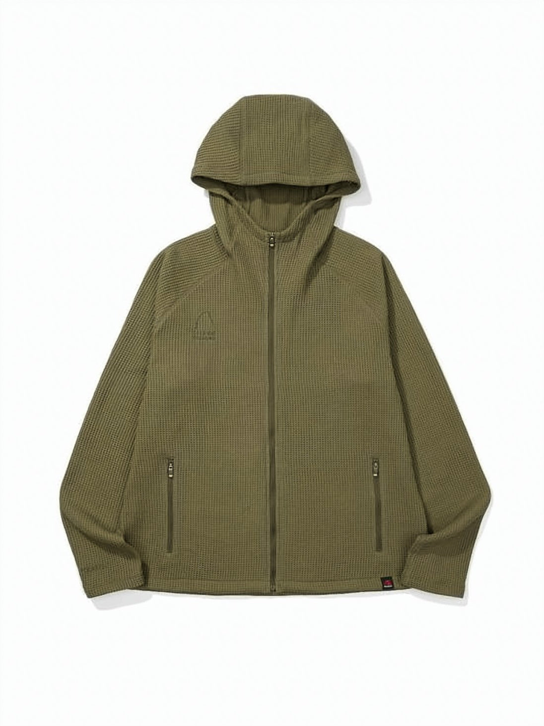 Hooded Casual Jacket with Ribbed Texture