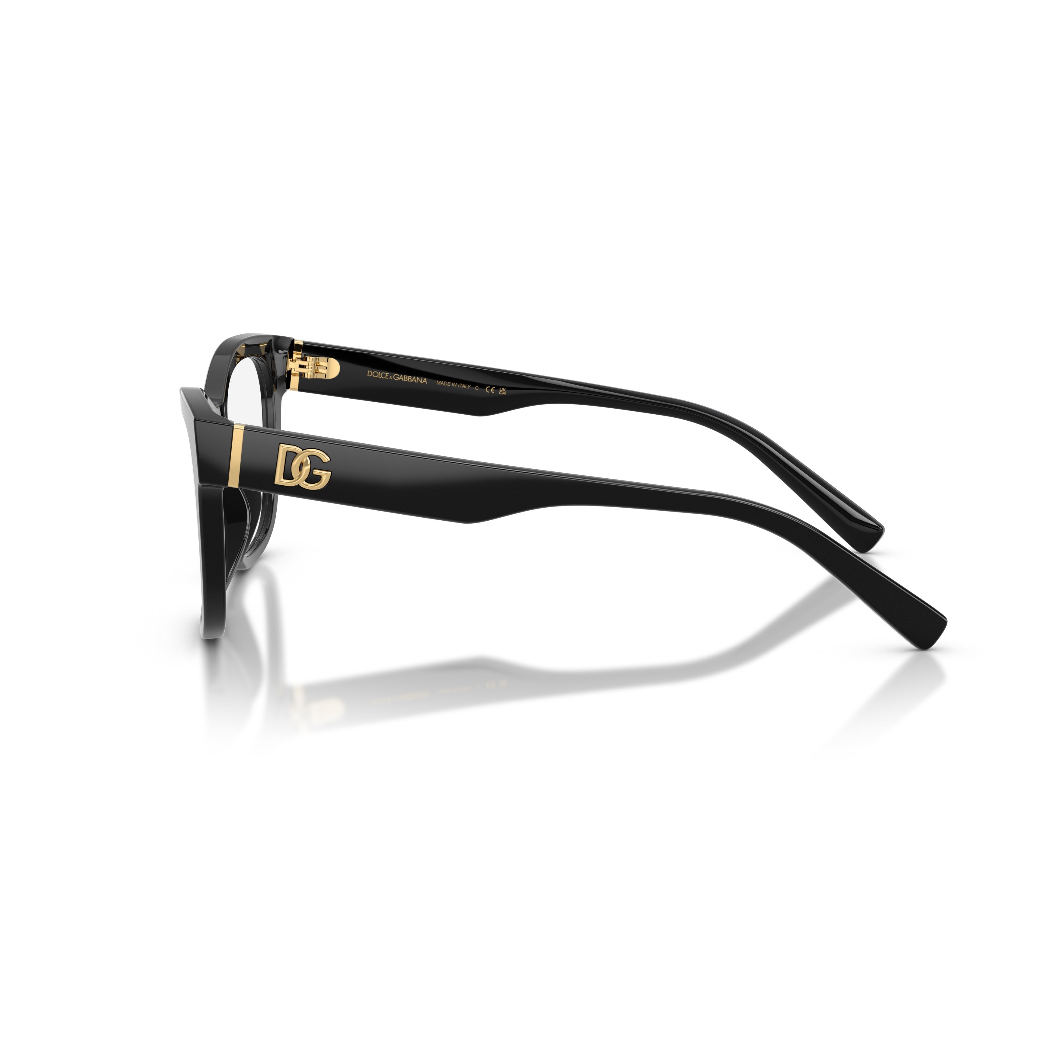 0dg3430 Glossy Black Square Frame Eyeglasses