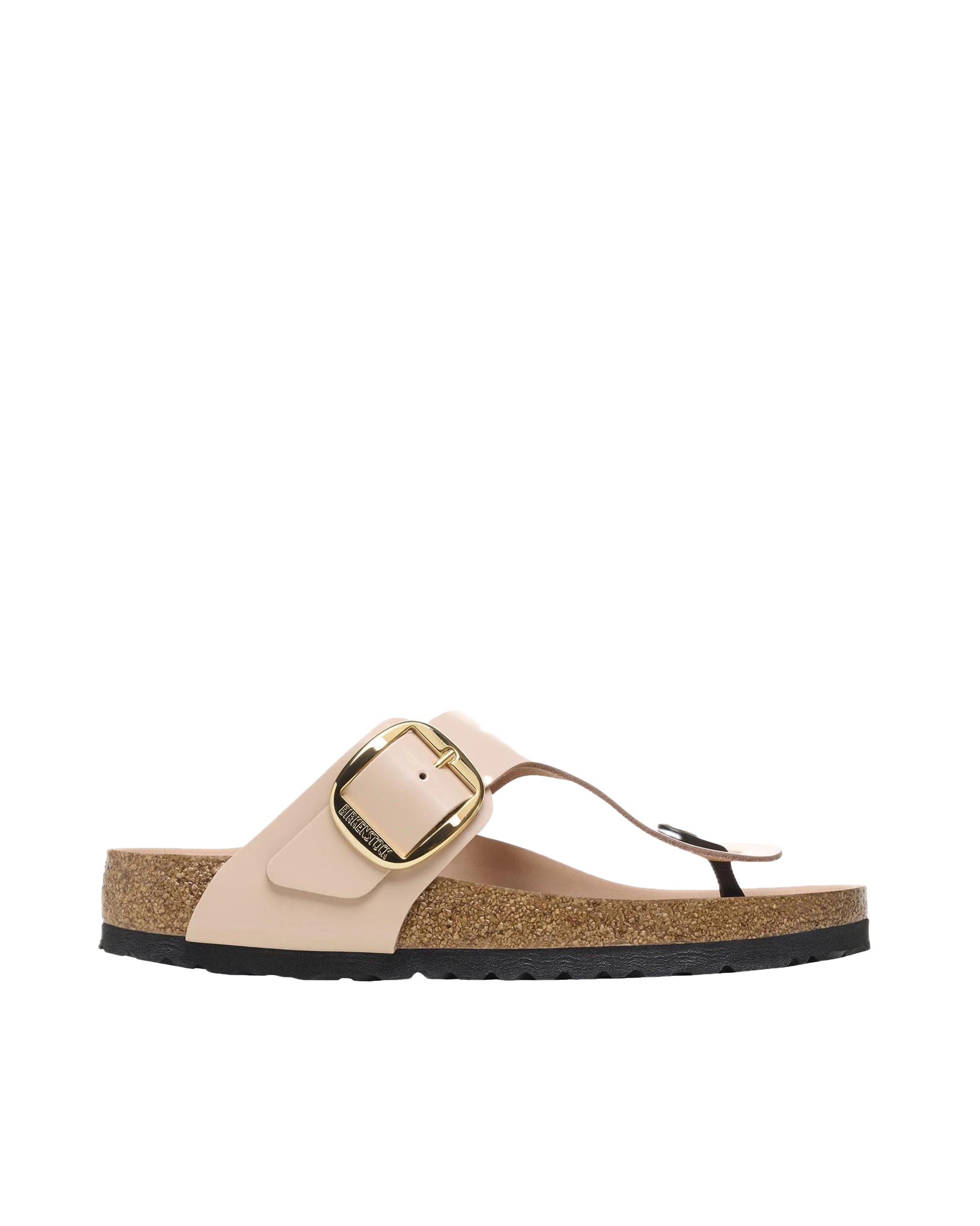 Beige Gizeh Big Buckle Shine Sandals