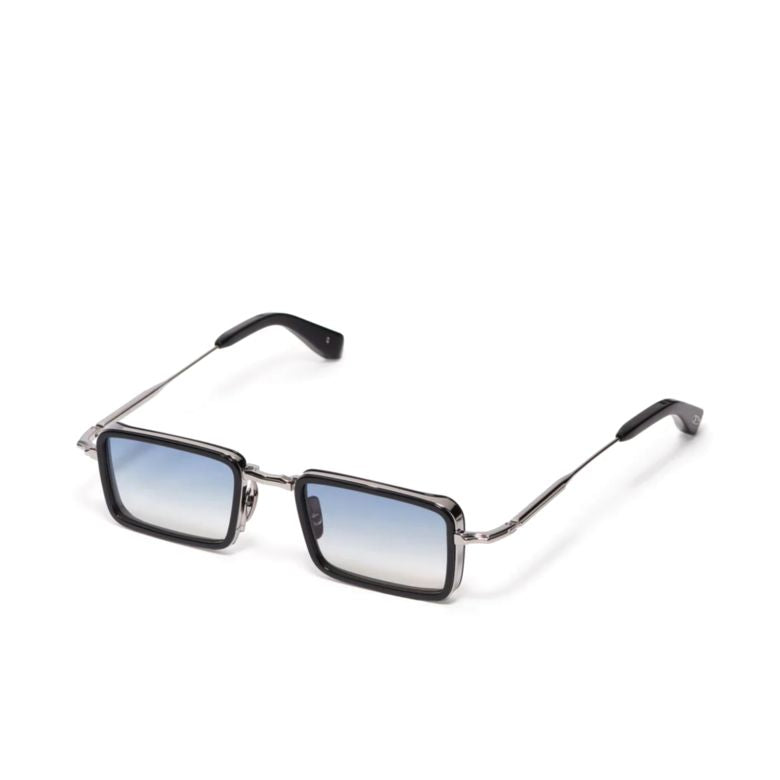 Pierce Rectangular Frame Sunglasses with Gradient Blue Lenses