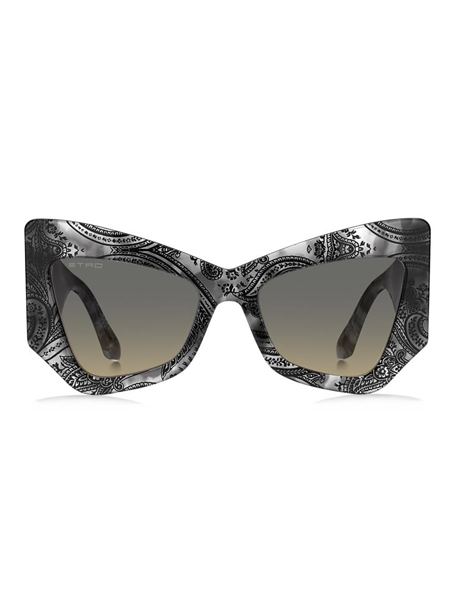 Ponadwymiarowe okulary przeciwsłoneczne kocie oczy ETROMANIA ze skomplikowanymi wzorami paisley