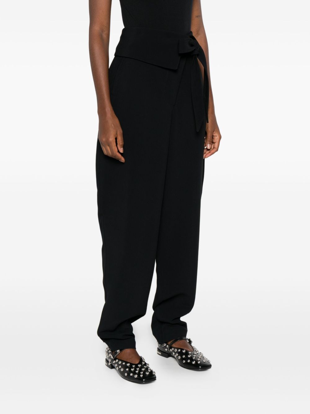 Tapered Leg Harem Pants With Matching Belt