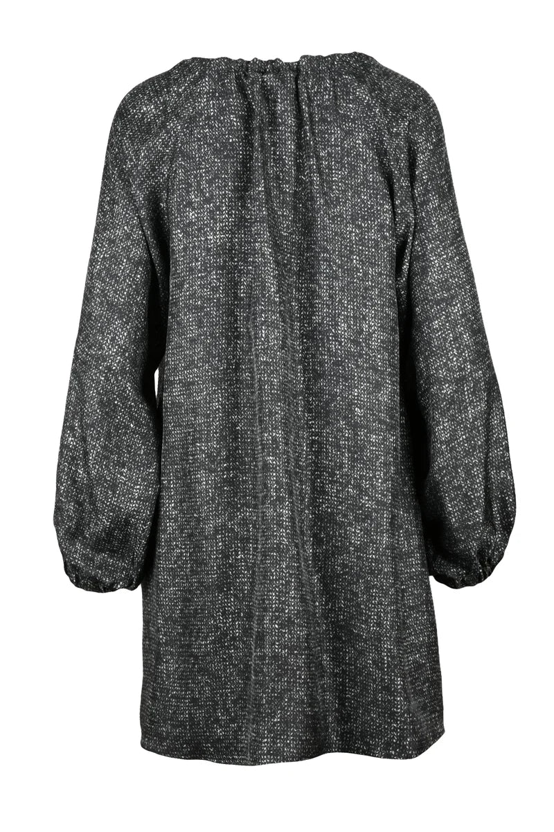 Short Silk Dress - Grey