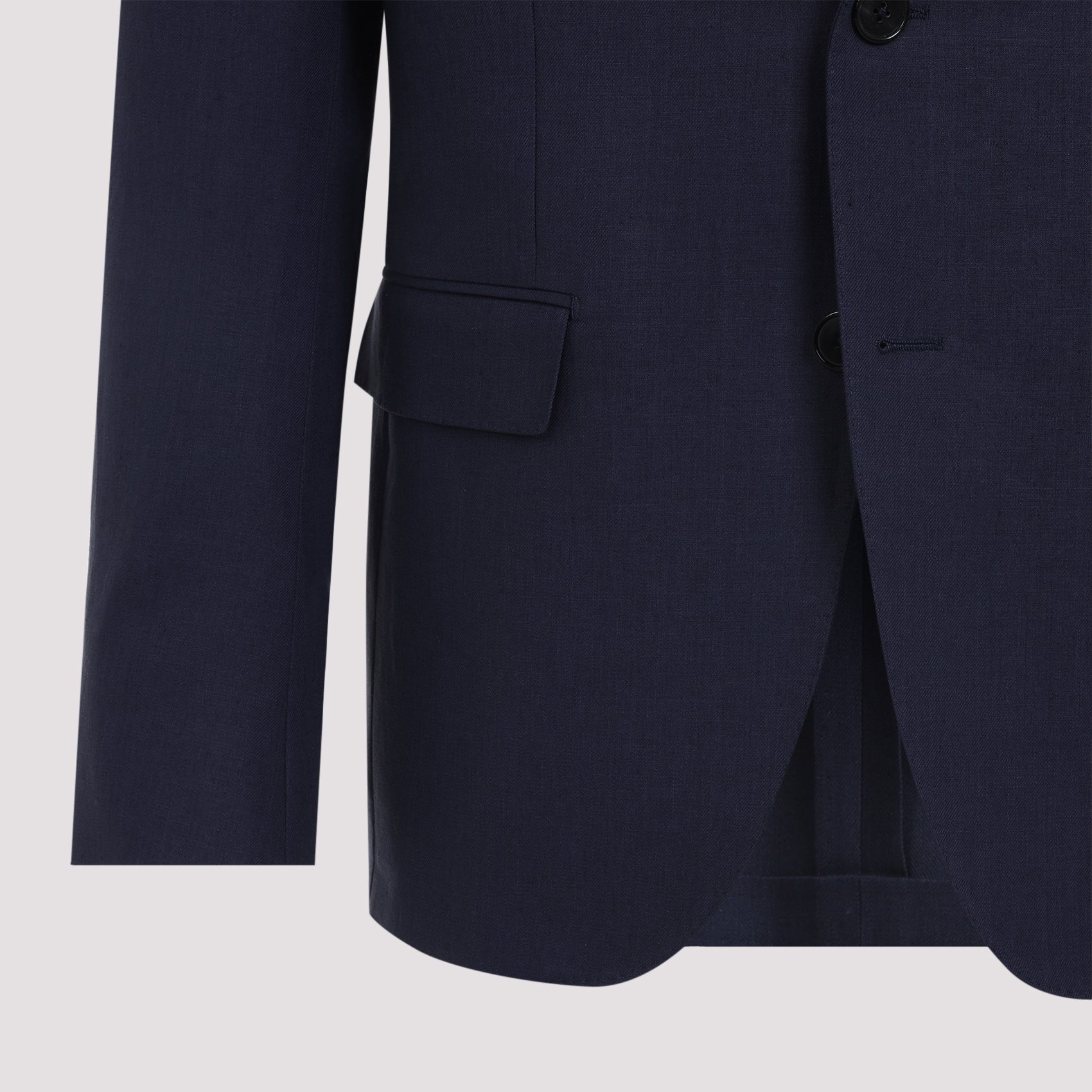 Navy Blue Linen Jacket