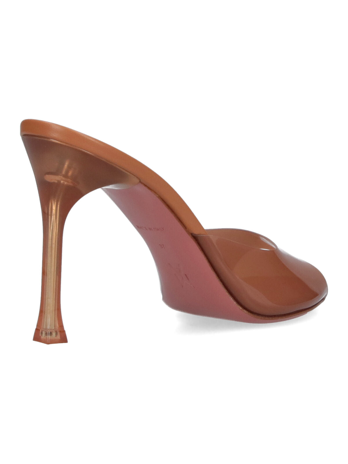 Pink Translucent Sculpted Stiletto Mule