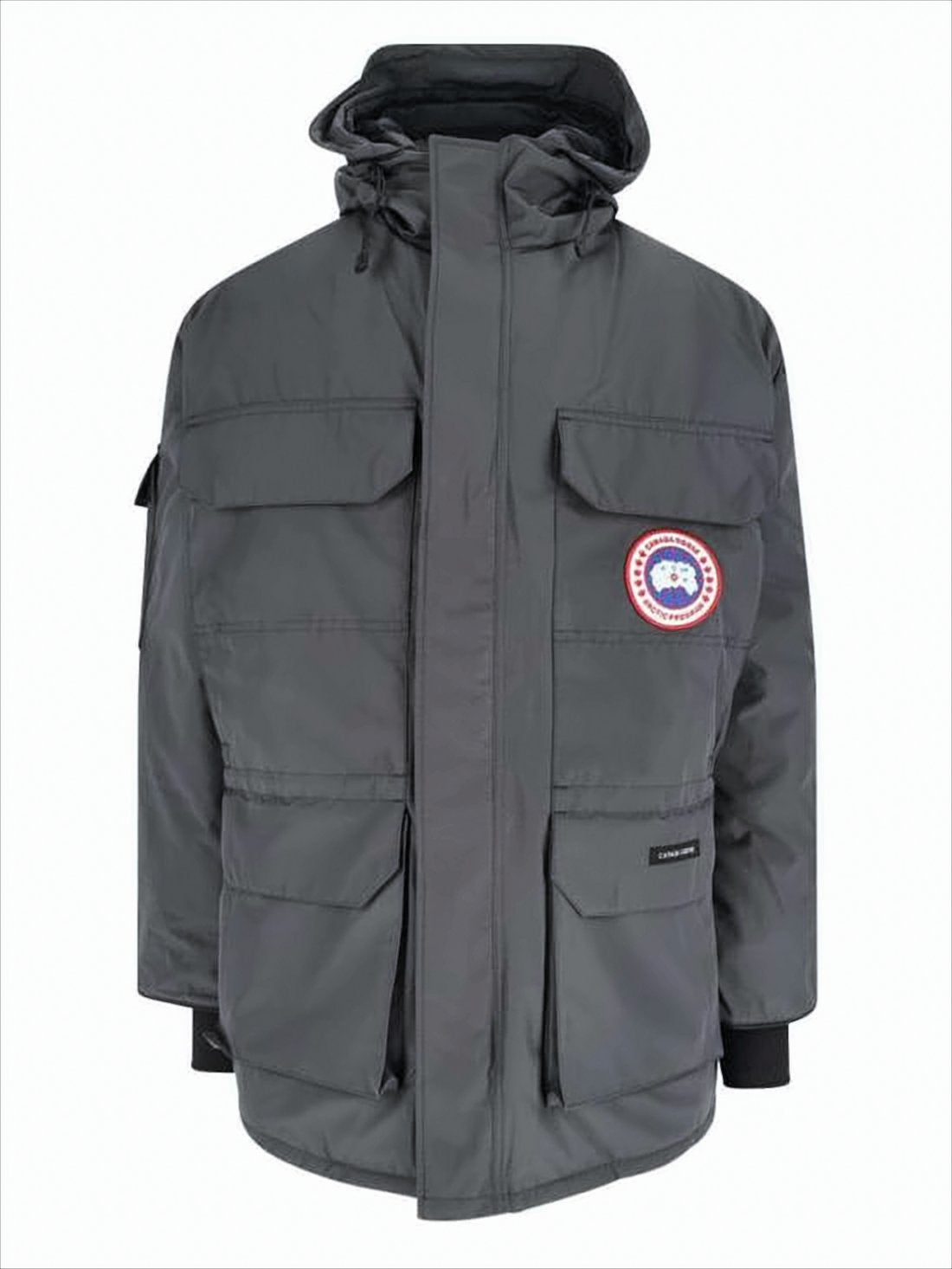 Heavy-Duty Grey Expedition Parka with High Collar