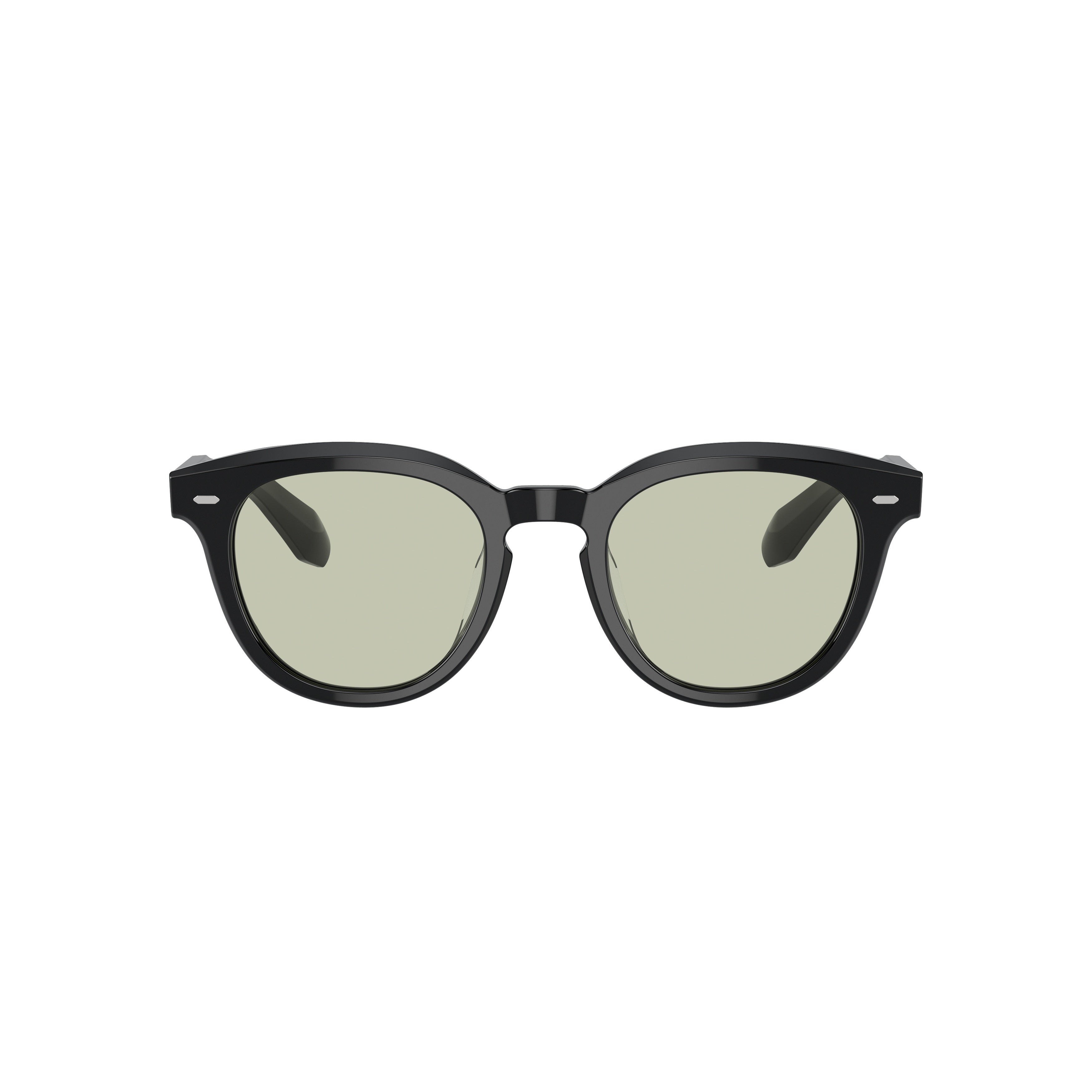 0ov5547u Classic Round Frame Sunglasses with Keyhole Bridge