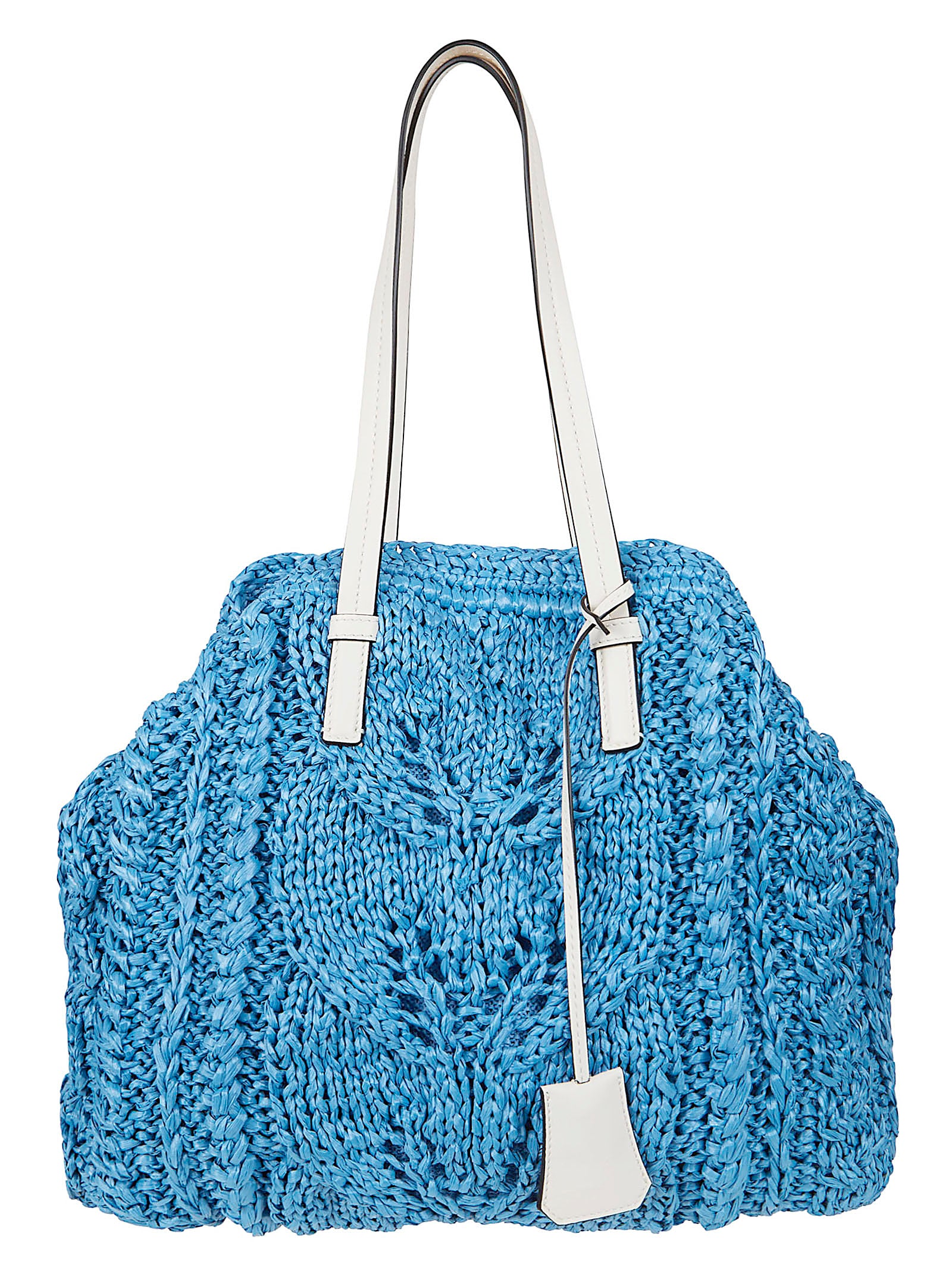 Blue Viscose Shoulder Bag