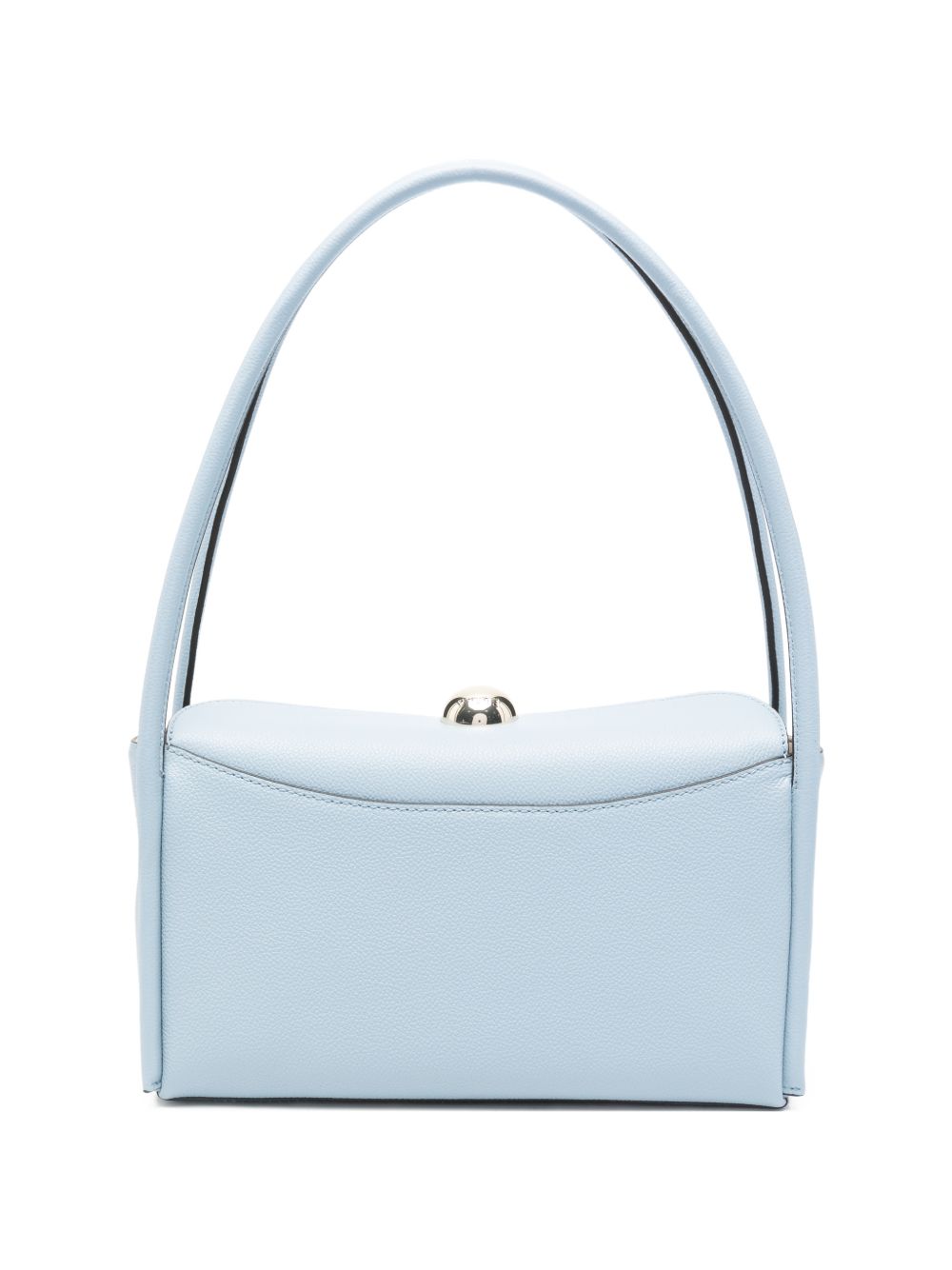Rectangular Pastel Blue Leather Handbag