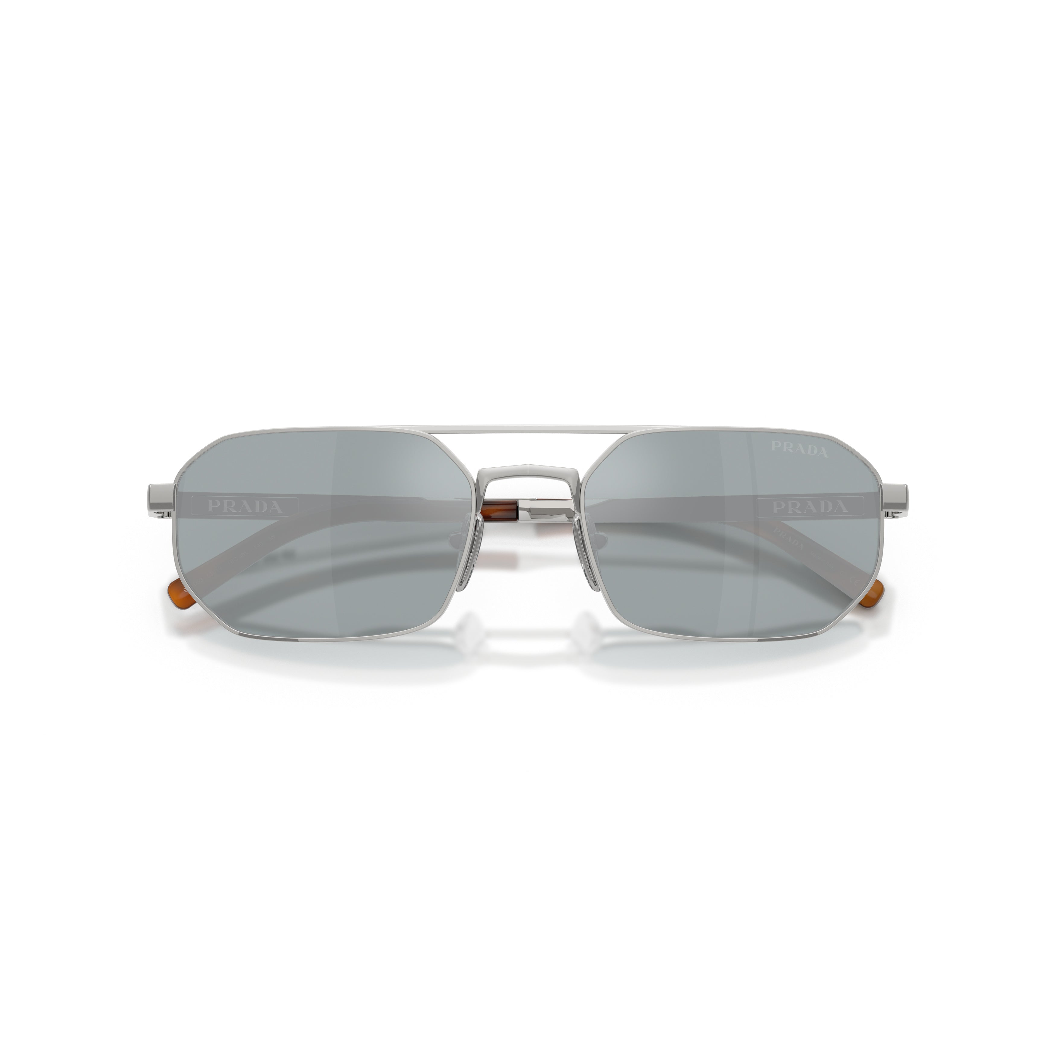 0pr D53s Rectangular Metal Frame Sunglasses