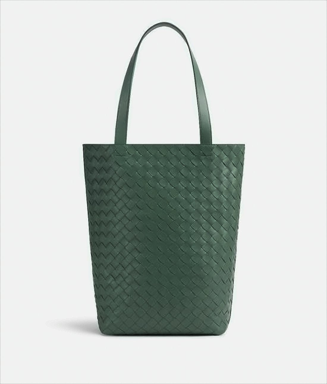 Structured Woven Leather Tote Bag