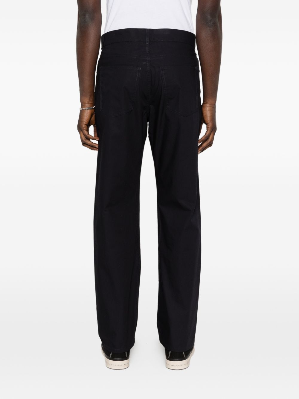 Straight-Leg Trousers In Silk And Nylon Blend