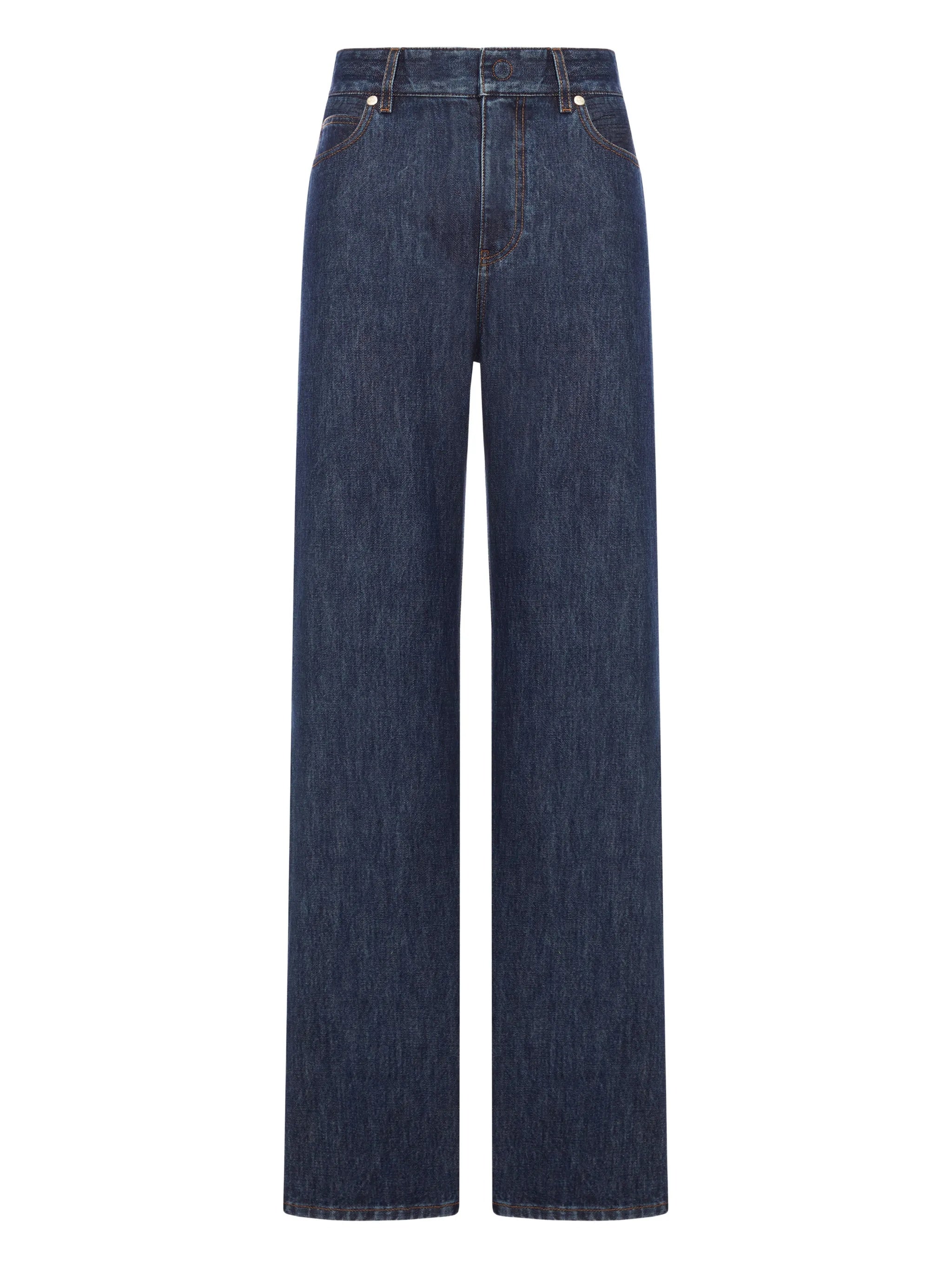 Jeans FF Padded Dark Blue Wide-Leg Jeans