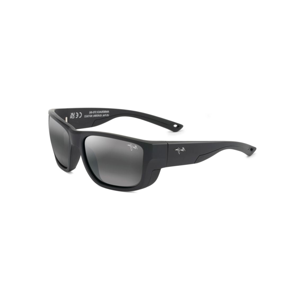 Amberjack Bold Rectangular Sunglasses with Gradient Grey Lenses