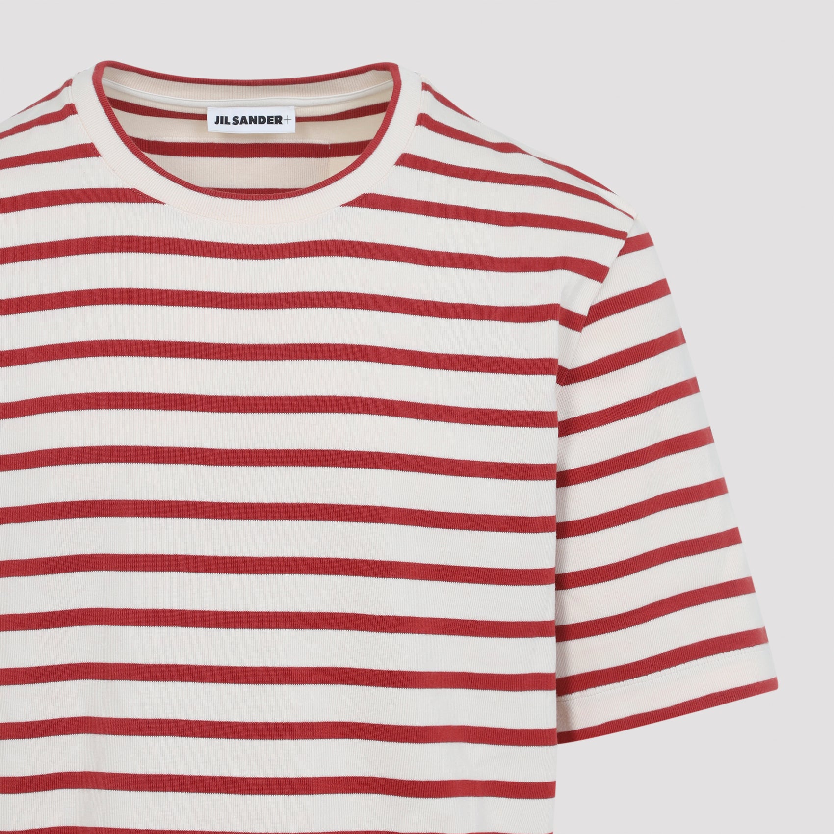 Salty Red Ribbed Cotton T-Shirt