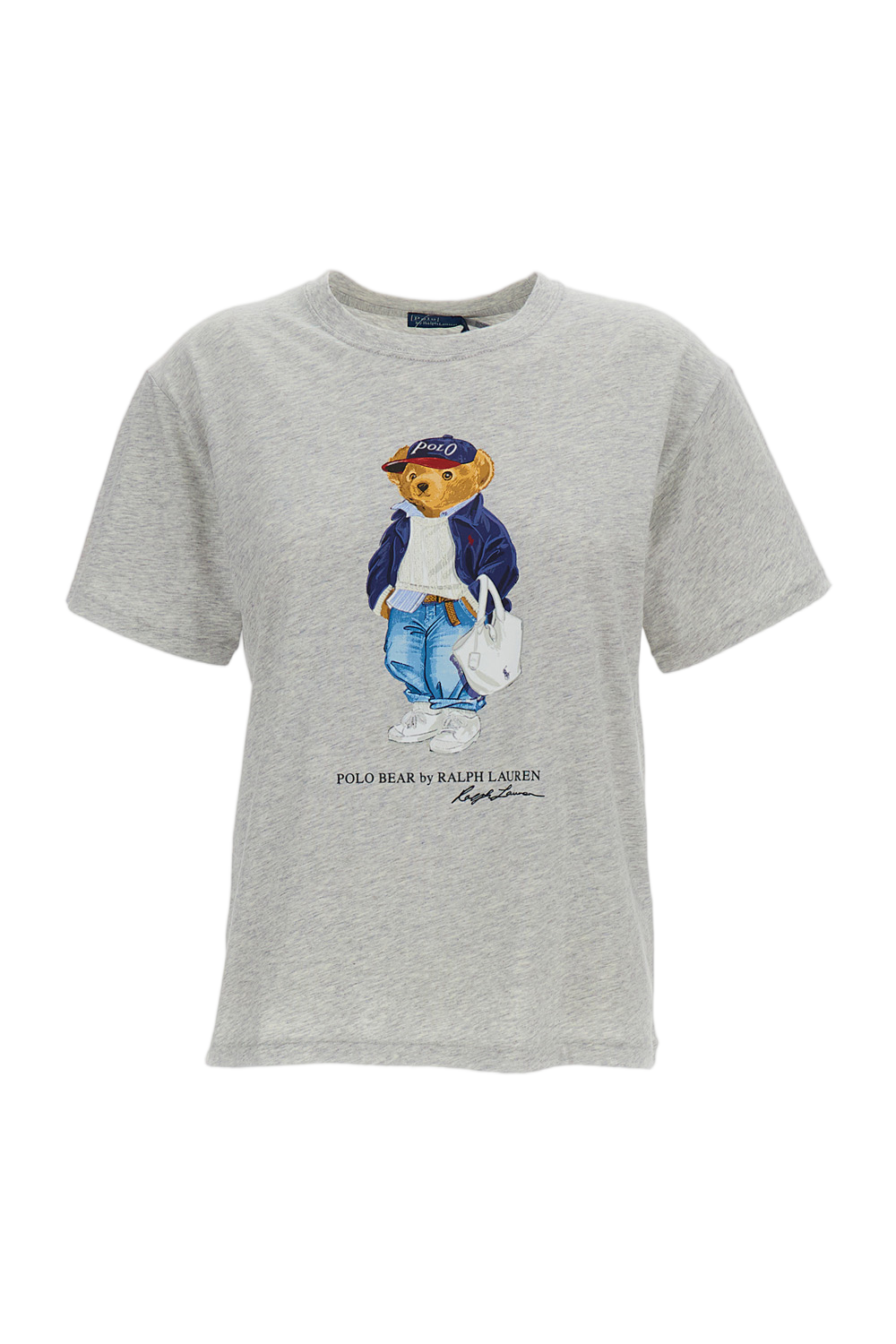 Gray Cotton Crewneck T-Shirt