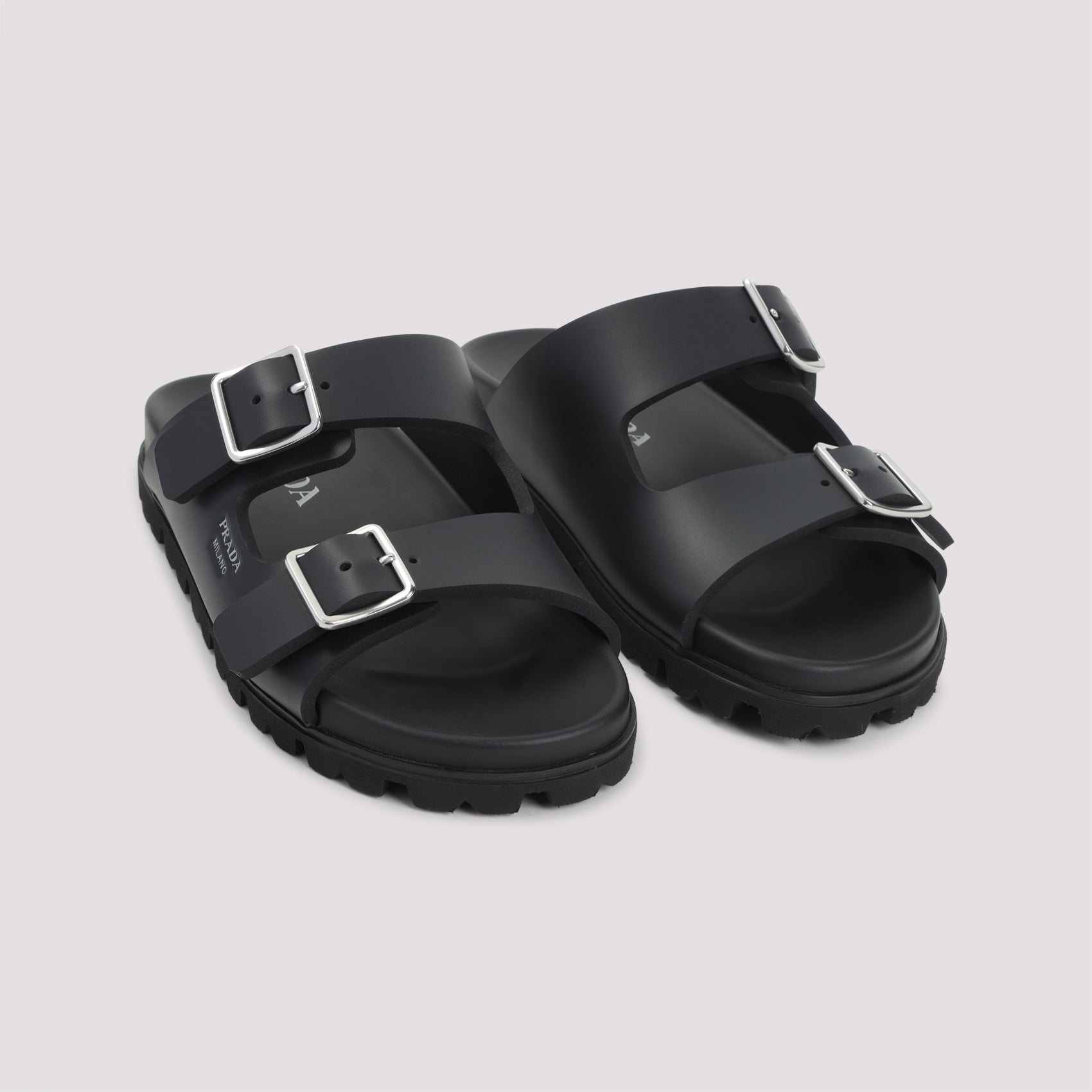 Adjustable Black EVA Sandals with Contoured Footbed