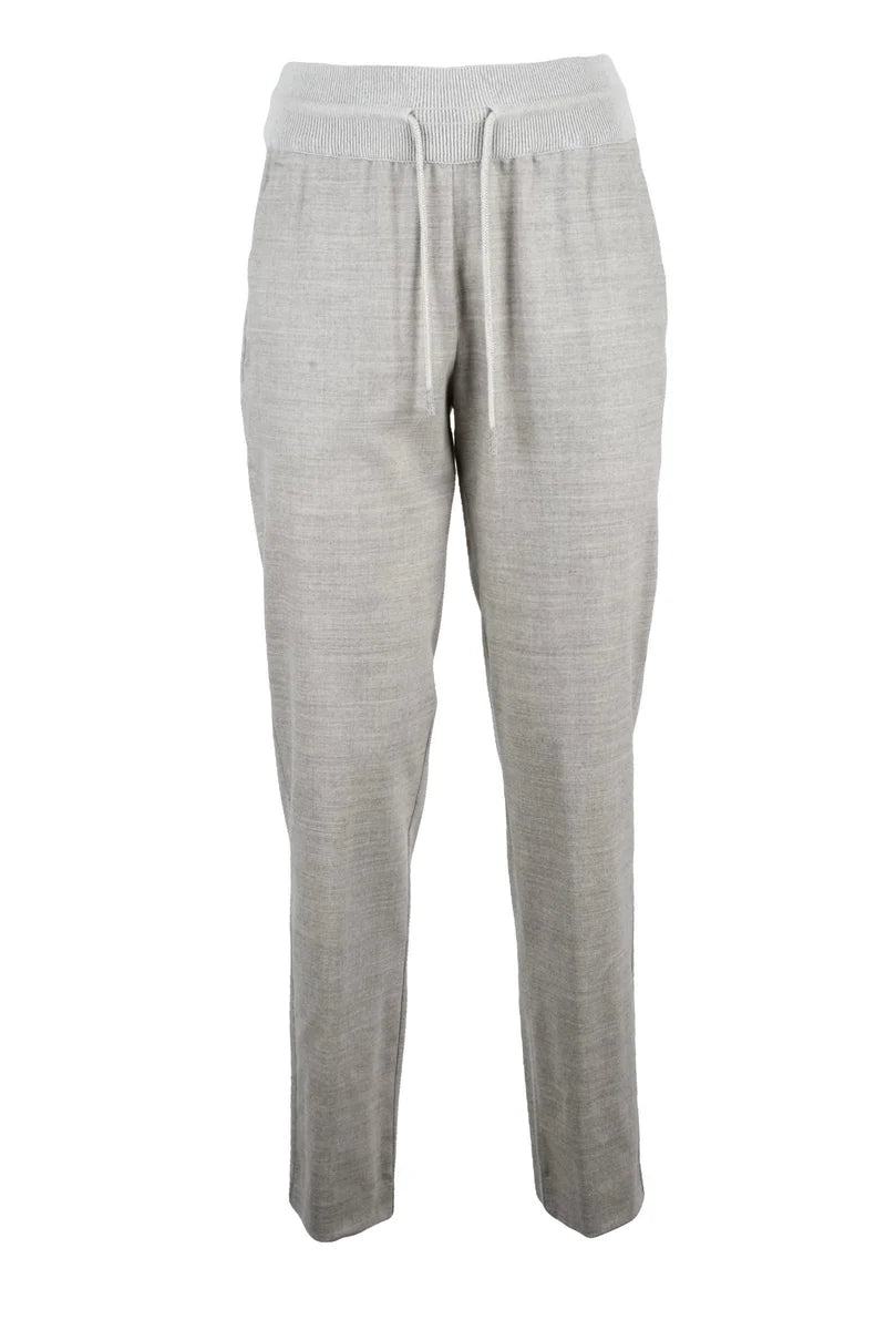 Light Grey Stretch Wool Cashmere Pants