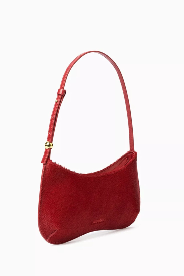 Textured Cowhide Leather Shoulder Bag