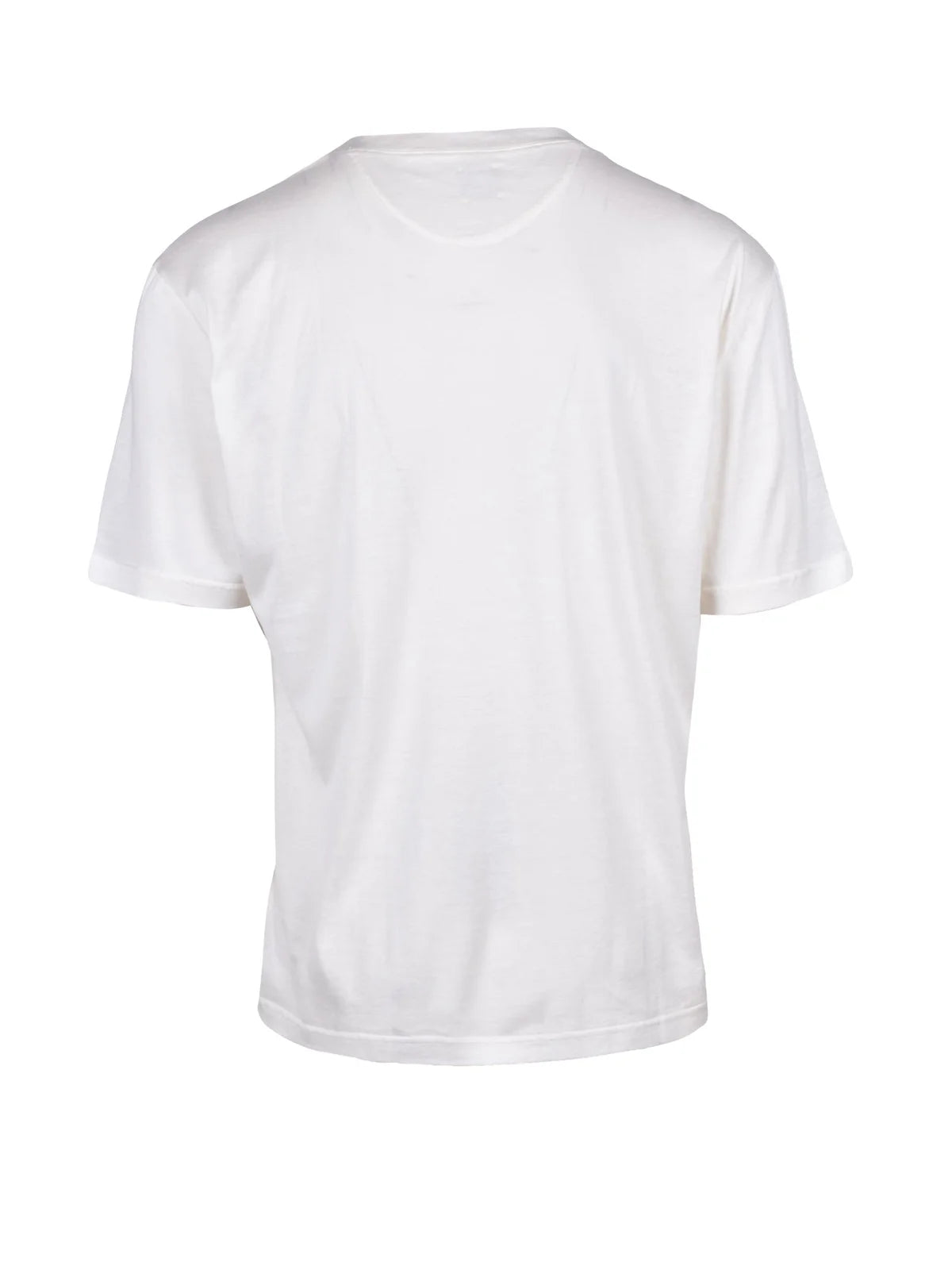White Cotton Silk Men T-shirt