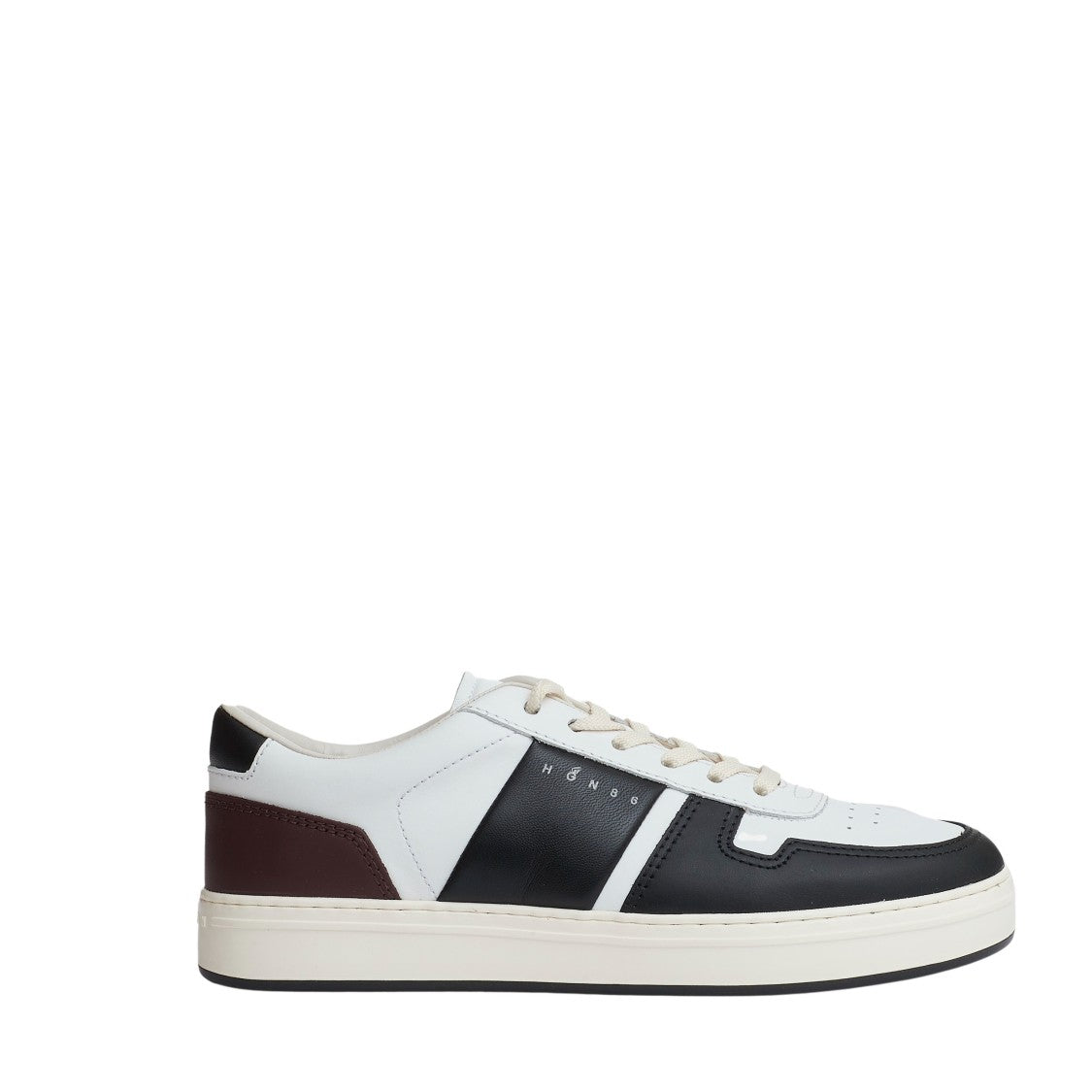 H Tv Sneakers Leather White Black