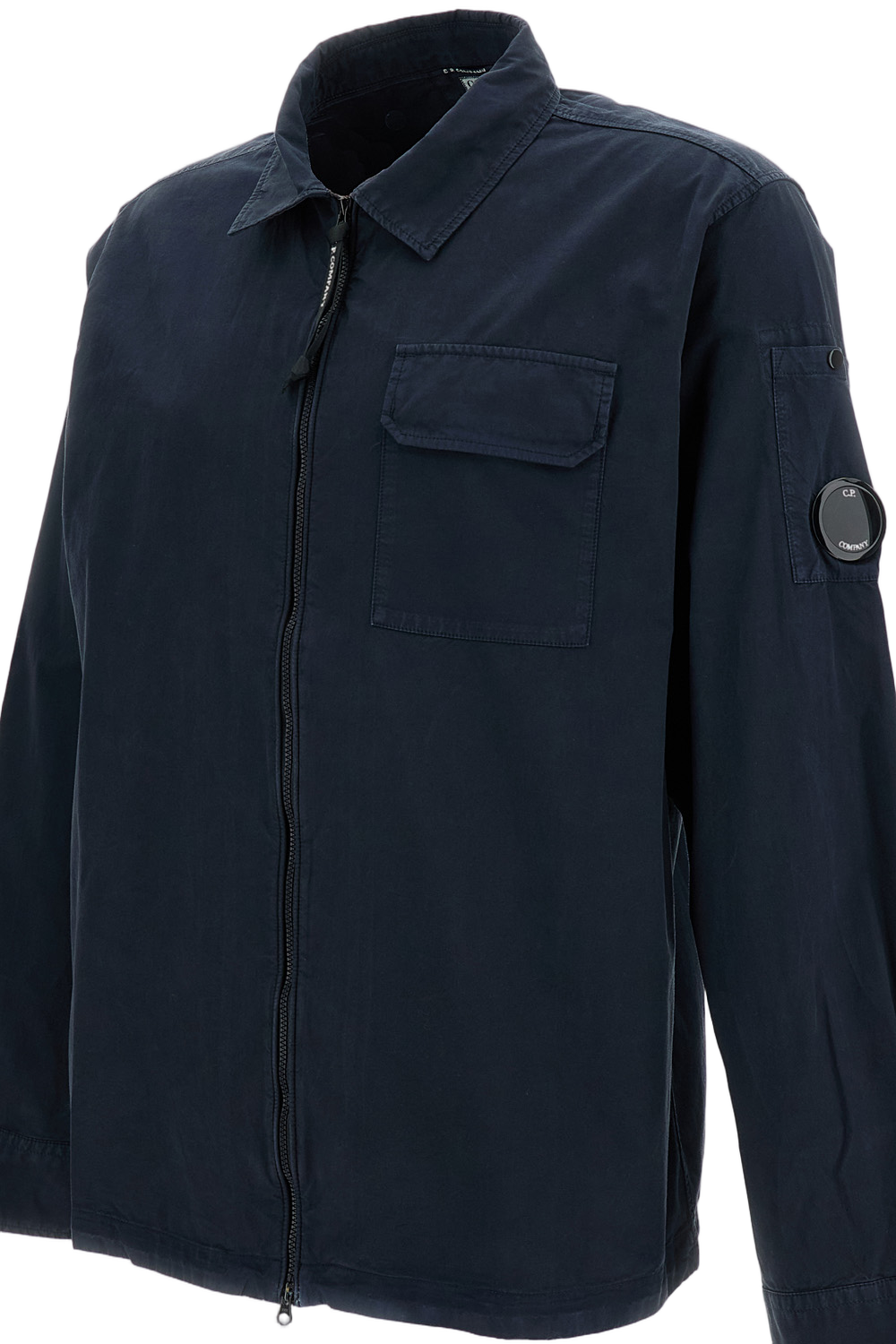 Organic Gabardine Overshirt with Classic Collar