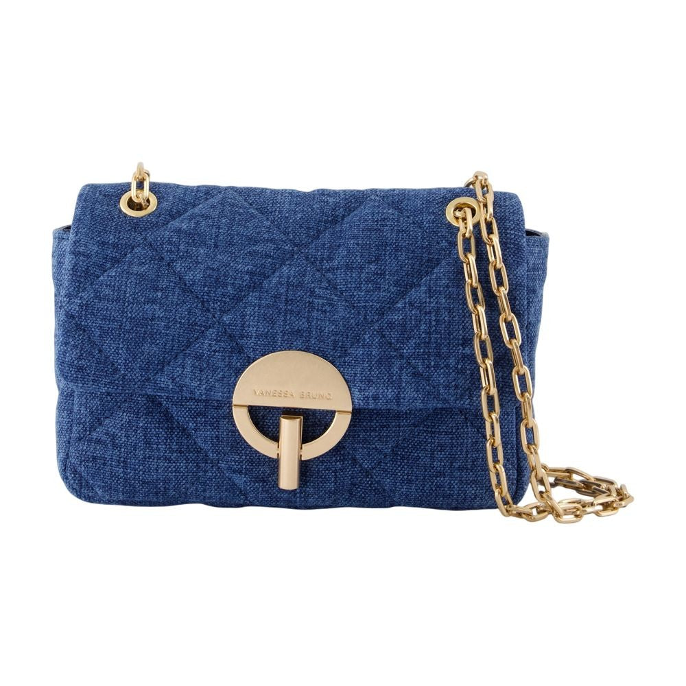 Moon Medium Shoulder Bag - Linen - Blue