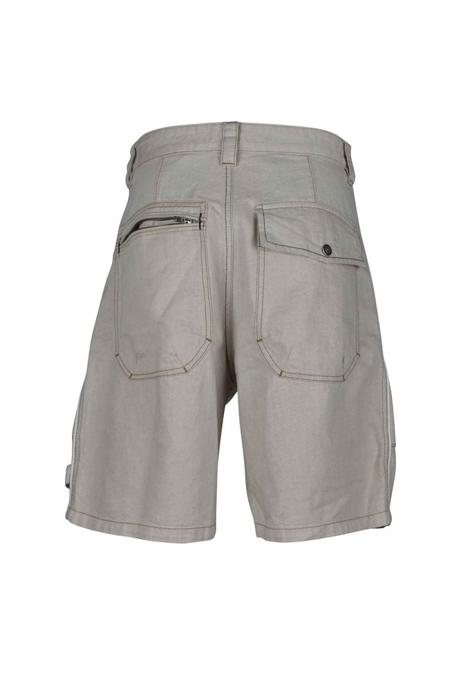 Off-White Cotton Denim Bermuda Shorts