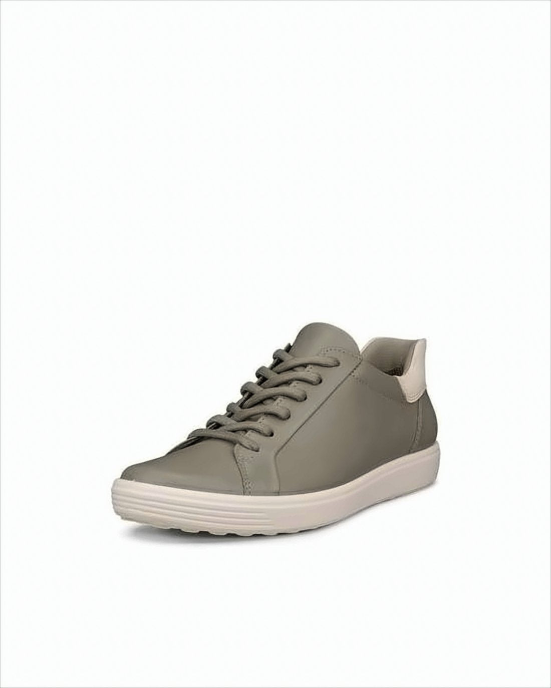 Minimalist Olive Green Leather Sneakers
