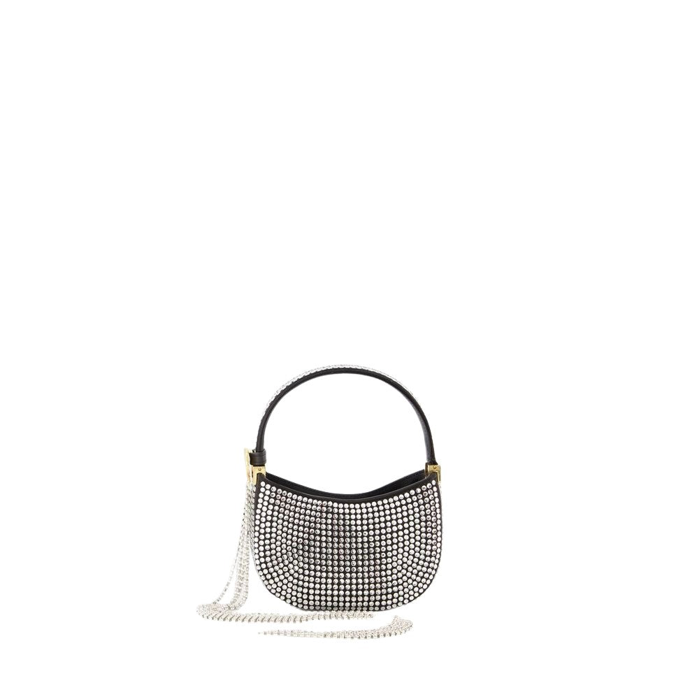 Micro Vesna Hobo Bag - Black - Strass