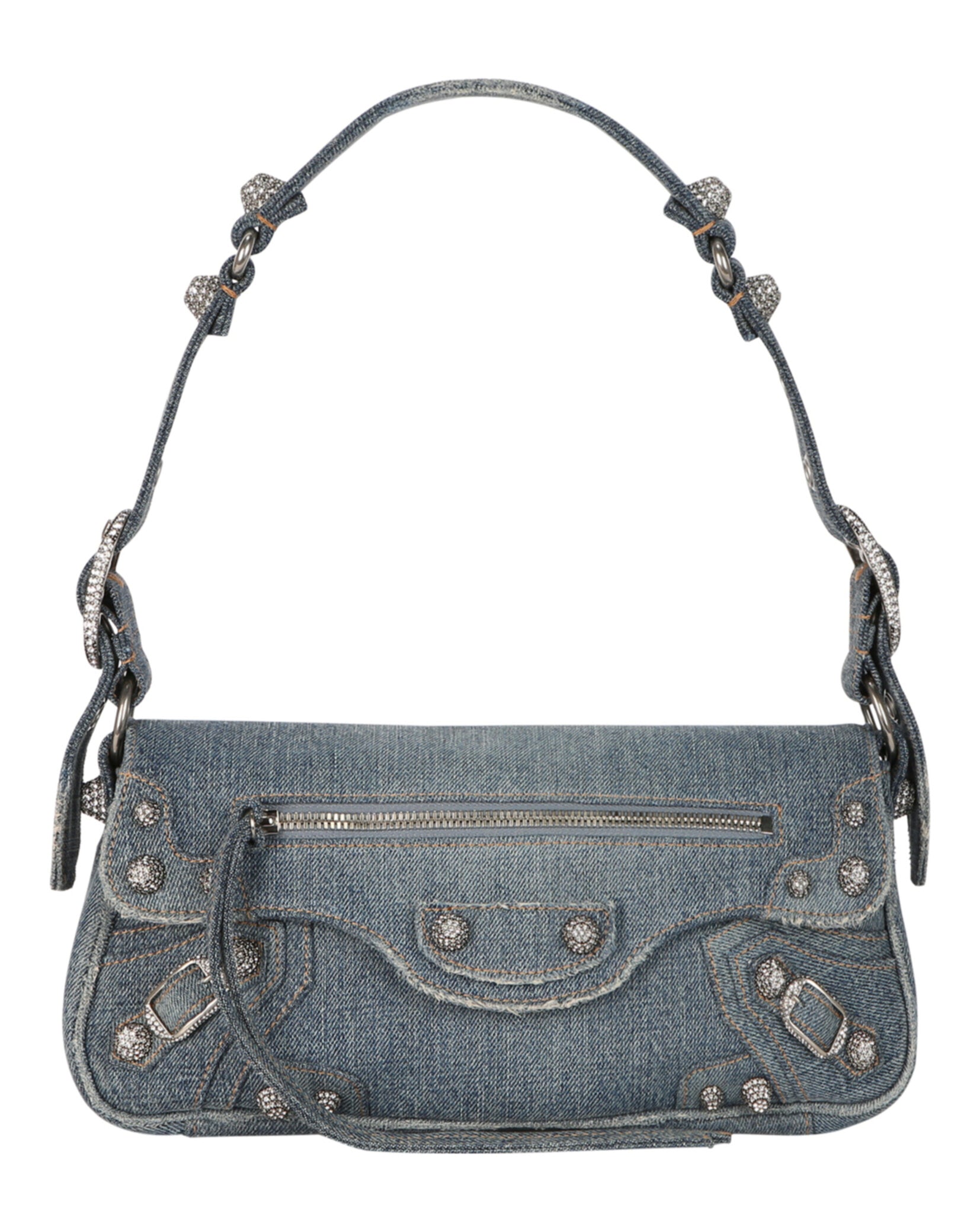 Small Le Cagole Sling Shoulder Bag In Denim