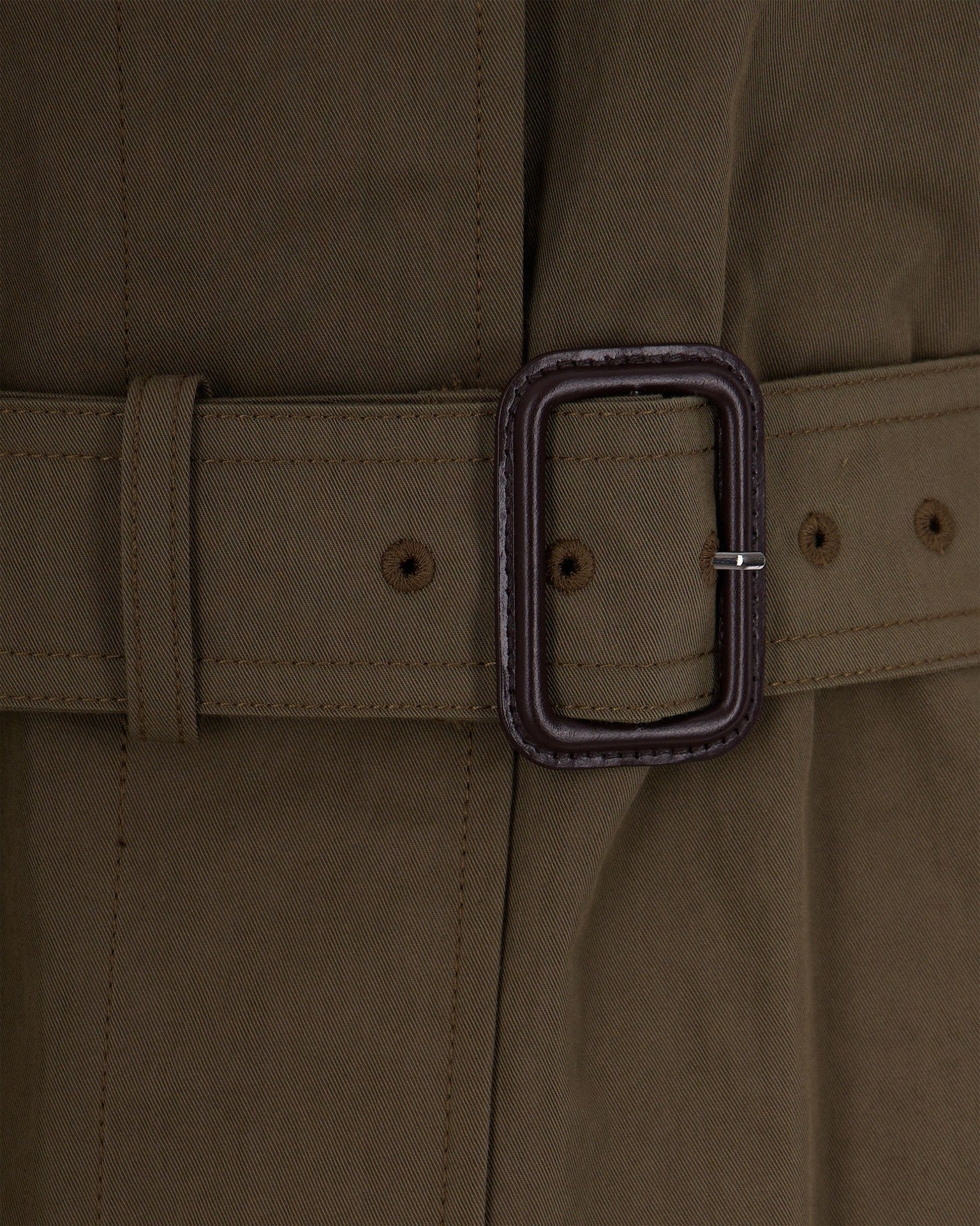 Mud Gabardine Trench Coat